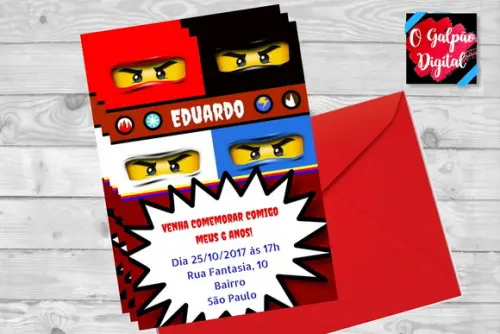 Convite Ninjago