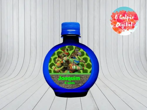 Rótulo de Água Ouro Fino Tartarugas Ninjas