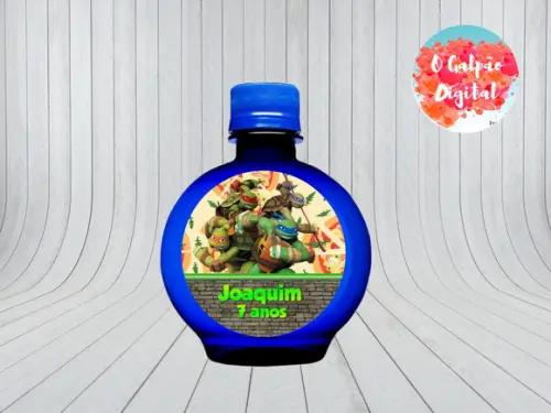 Rótulo de Água Ouro Fino Tartarugas Ninjas