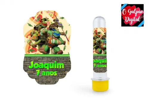 Rótulo de Tubete Tartarugas Ninjas