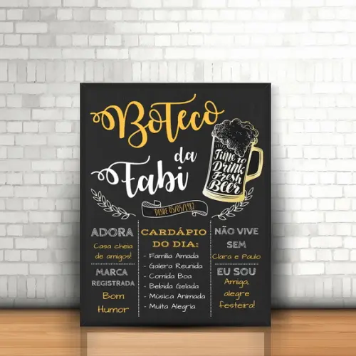 Quadro Chalkboard Boteco