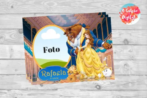 Ímã de Geladeira a Bela e a Fera