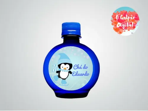 Rótulo de Água Ouro Fino Pinguim