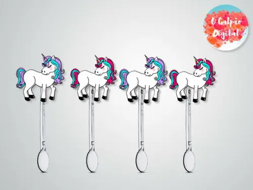 Colherzinha Decorada Unicórnio