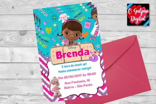 Convite Doutora Brinquedos