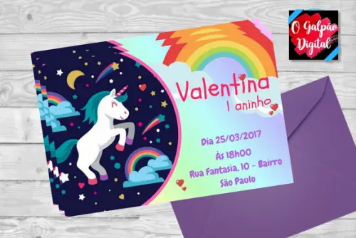Convite Unicórnio