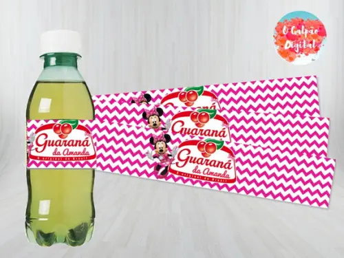 Rótulo de Guaraná Minnie Rosa