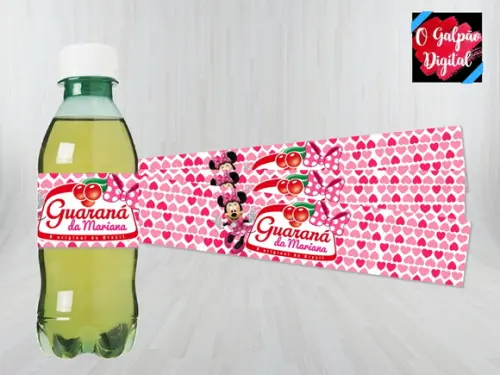 Rótulo de Guaraná Minnie Rosa