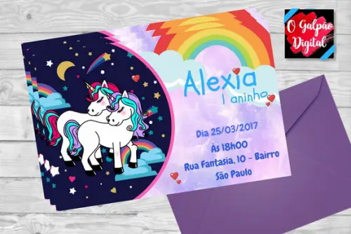 Convite Unicórnio