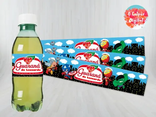 Rótulo de Guaraná Vingadores