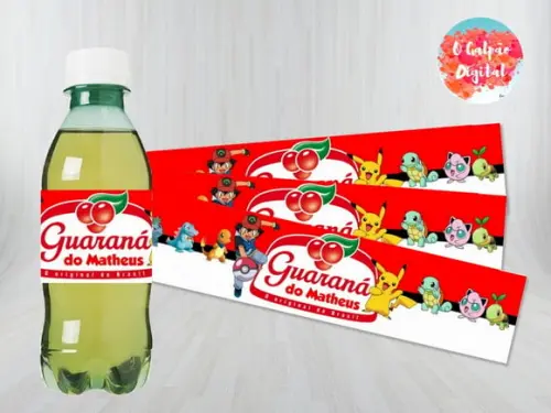 Rótulo de Guaraná Pokemon