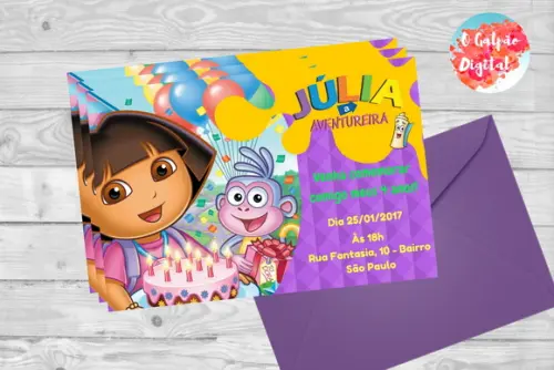 Convite Dora a Aventureira