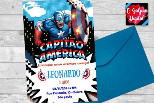 Convite Capitão América