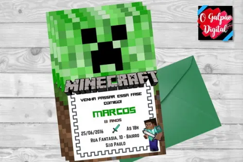 Convite Minecraft