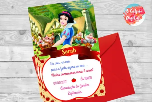 Convite Branca de Neve