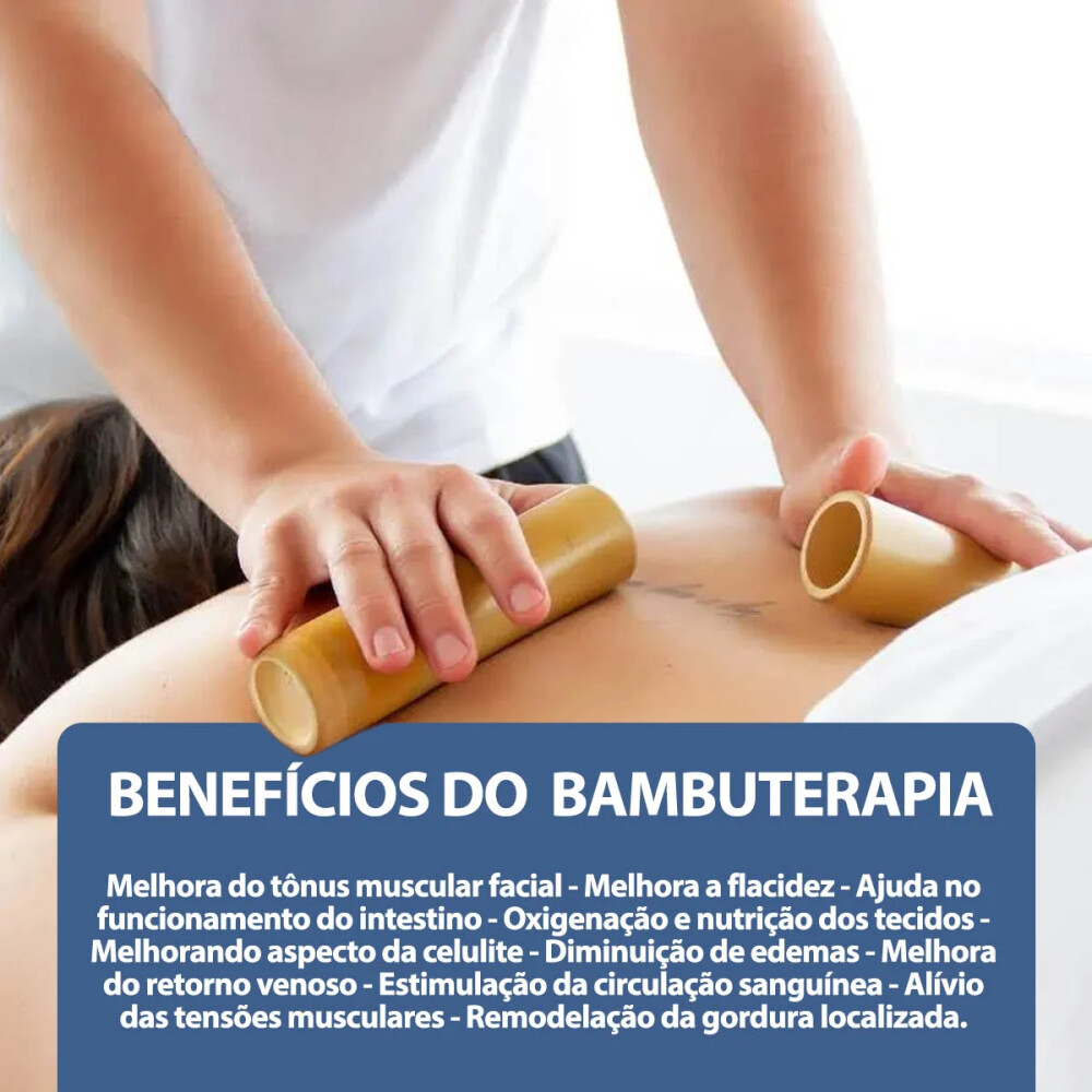 Kit Bambu Para Massagem 7 Tamanhos Bambuterapia Corporal