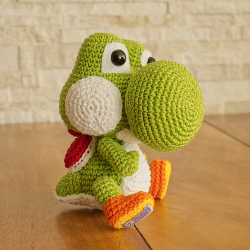 Yoshi Amigurumi Articulado - Boneco de Crochê Super Mario