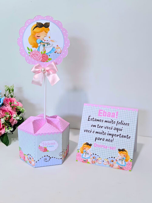 Centro de Mesa Alice nos País das Maravilhas Cute 10 unidades