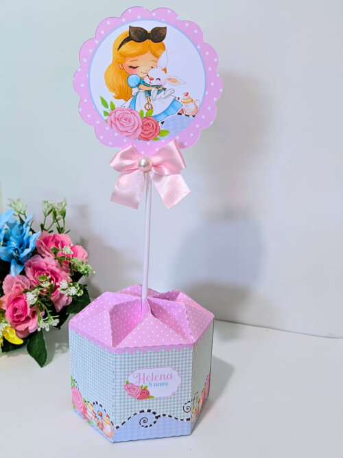 Centro de Mesa Alice nos País das Maravilhas Cute 10 unidades