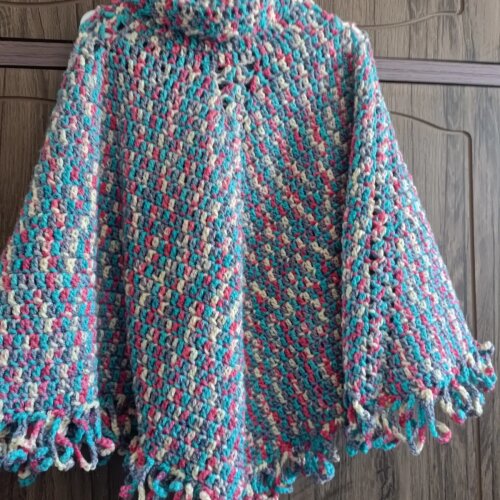 Poncho Capa em Crochê