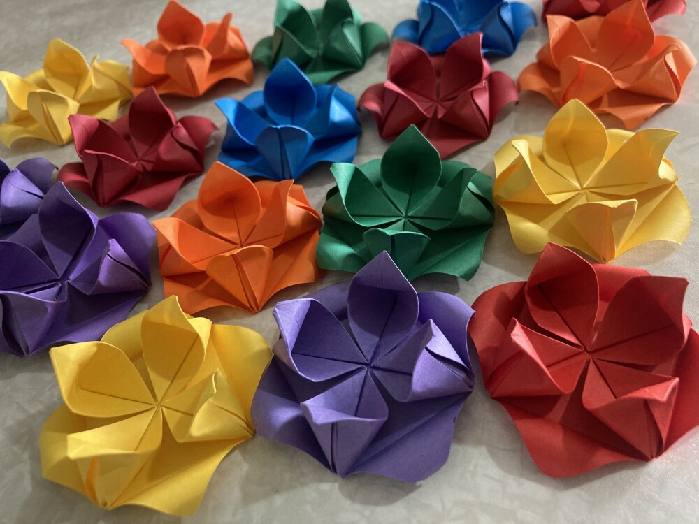 Forminha para Doces em Origami Flor de Lótus