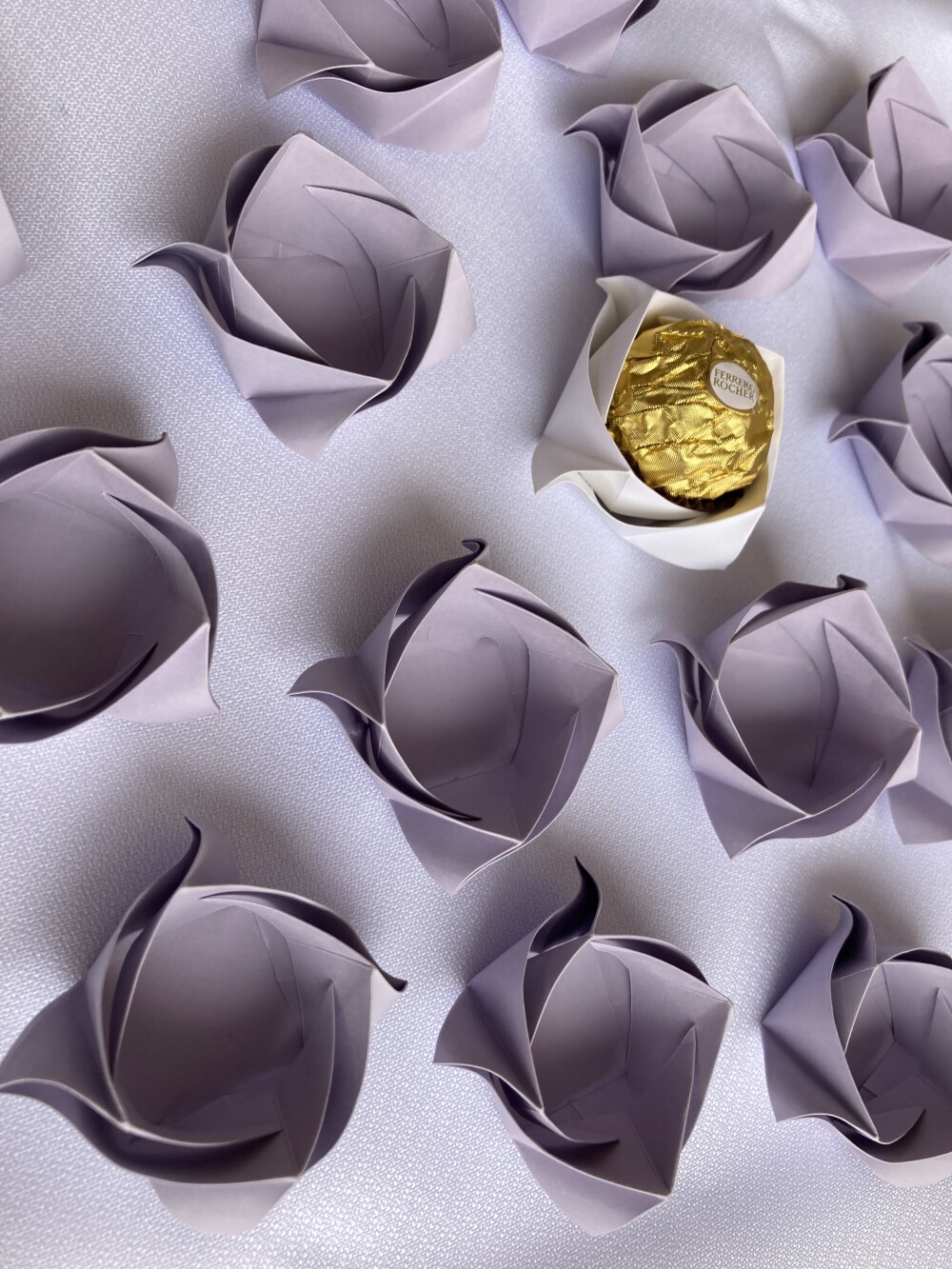 Forminha para Doces em Origami Rosa