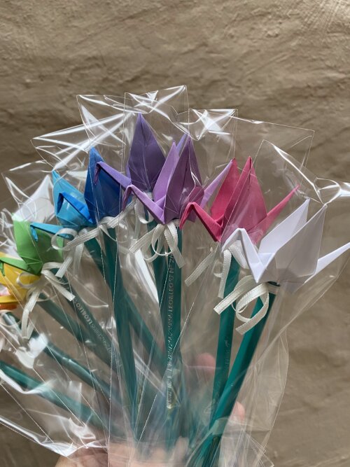 Lápis Tsuru | Lembrancinha em Origami