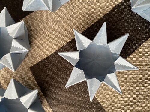 Forminha para Doces em Origami | Estrela 8 pontas