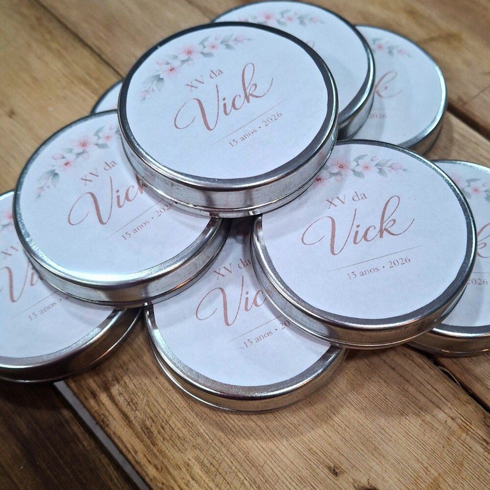Vela aromática na Latinha  Personalizada Casamento, Aniversario,