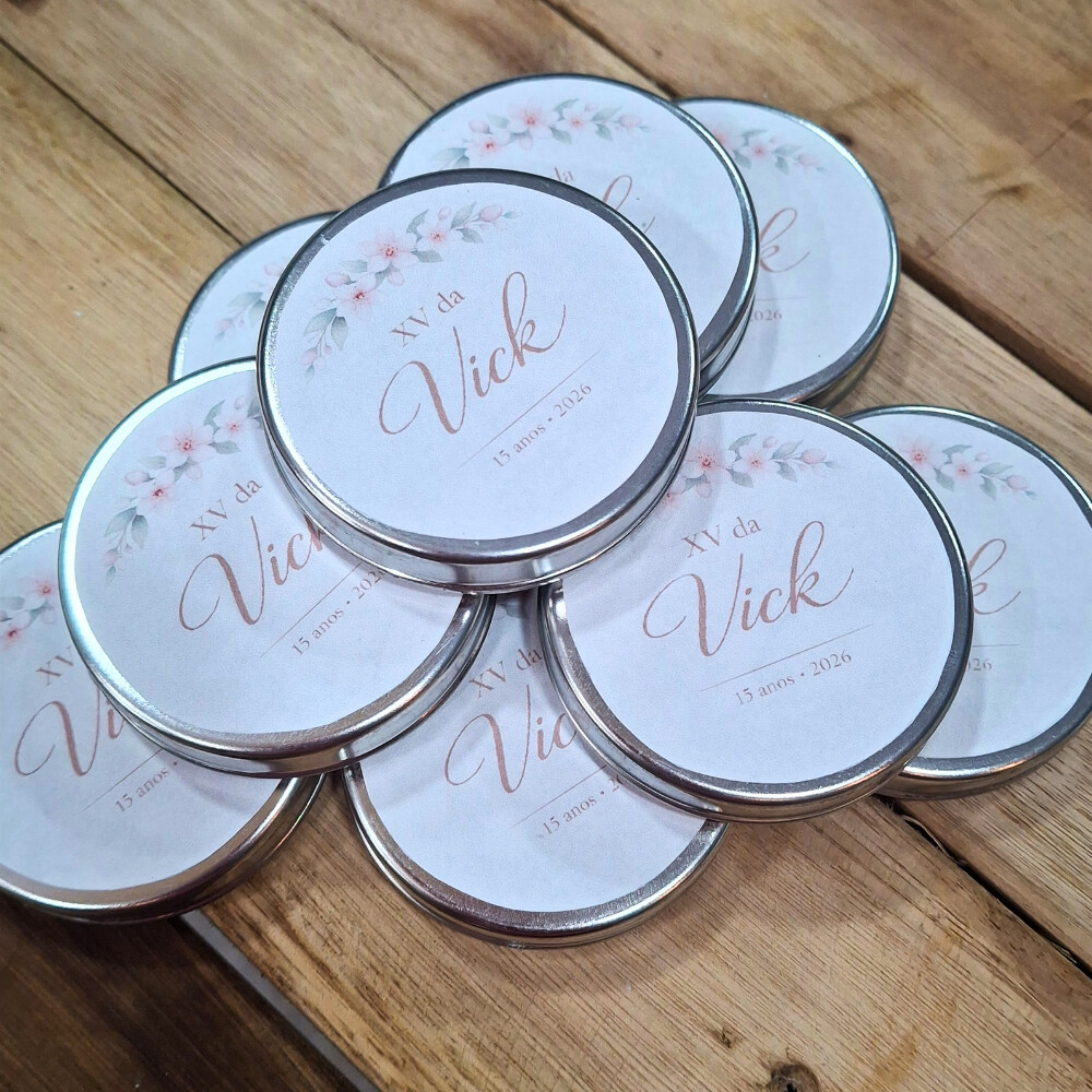 Vela aromática na Latinha  Personalizada Casamento, Aniversario,
