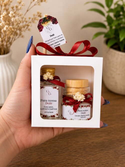 Kit Vela e Difusor artesanal Personalizado brindes corporativos e