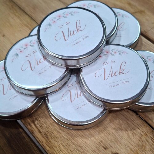 Vela aromática na Latinha  Personalizada Casamento, Aniversario, Bussin