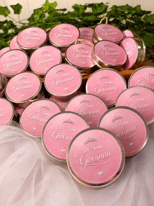 Vela aromática na Latinha  Personalizada Casamento, Aniversario,