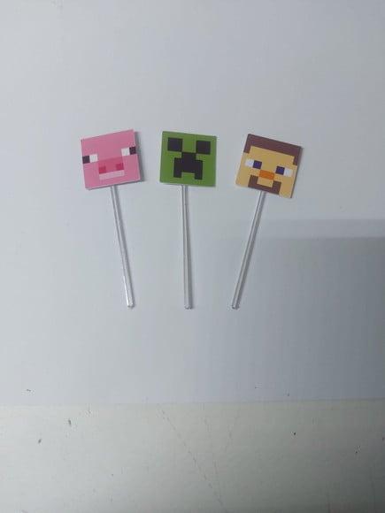 30 Topper para Doces Minecraft