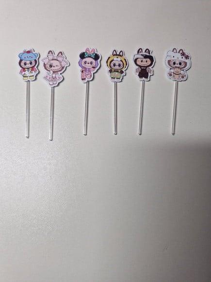 30 Topper para Doces Labubu