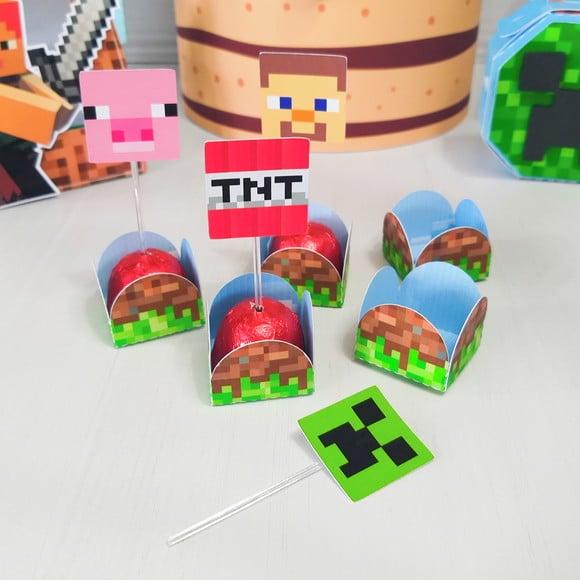 35 Forminhas + Topper Minecraft
