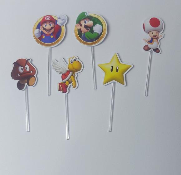 30 Topper para Doces Mário Bros