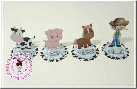 Aplique 3d para Nutela Pequena Fazendinha