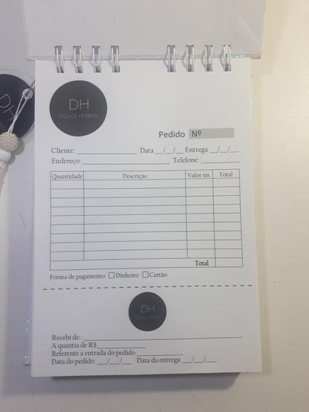 Caderno de Pedidos Personalizado