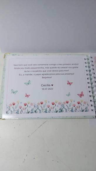 Caderno Mensagens Jardim das Borboletas