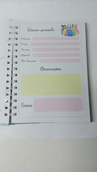 Caderno Personalizado Princesas