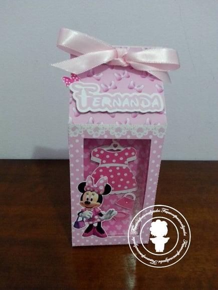 Caixa Milk com Visor Minnie Rosa