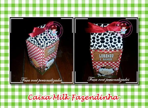 Caixa milk fazendinha