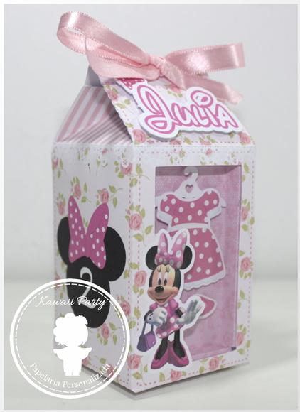 Caixa Milk Minnie Rosa com Visor