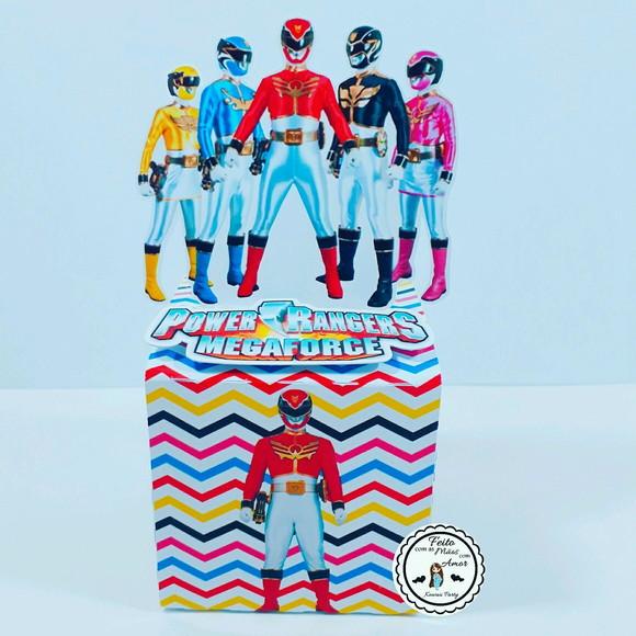 Caixa Quadrada 3d Power Rangers