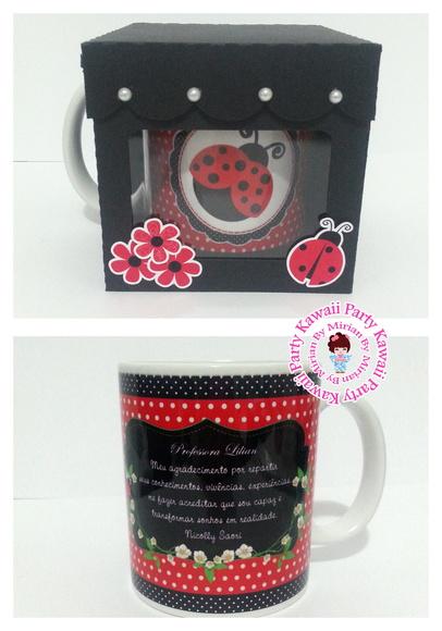 Caneca porcelana Joaninha