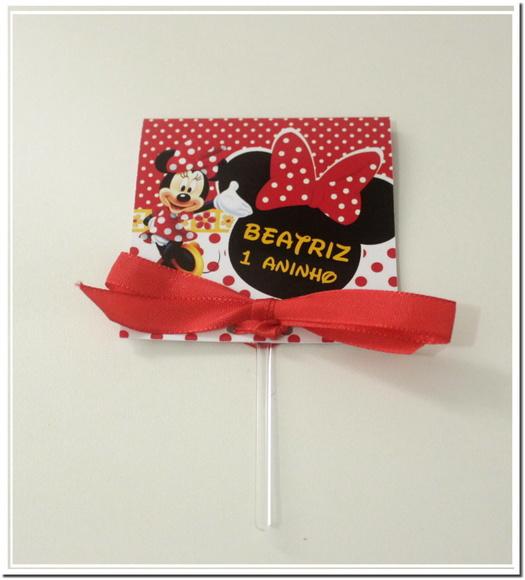 Capa pirulito Minnie