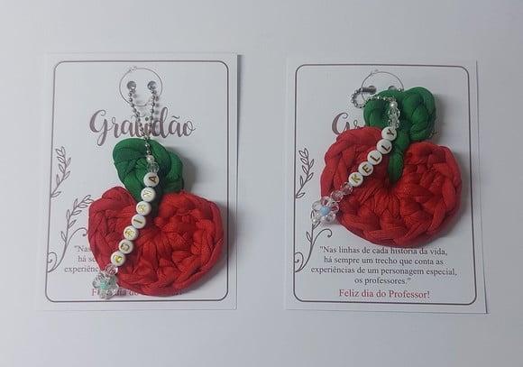 Chaveiro Maçã de Croche