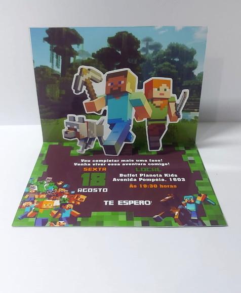 Convite 3d Minecraft