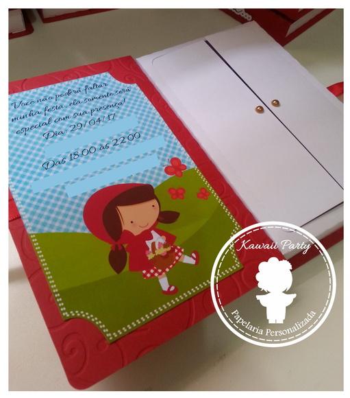 Convite Livro Chapeuzinho Vemelho